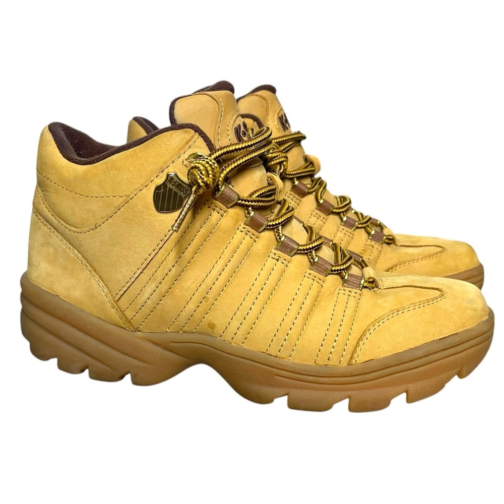 K-Swiss Classic Men's Wheat Lace Work Boots Comfort Grip Industrial Size 10